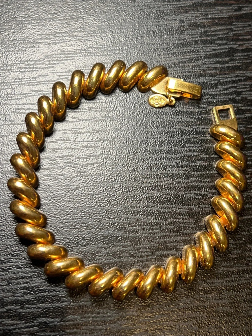 Vintage Gold Plated Premier Designs San Marco Chain Macaroni Style Link Bracelet